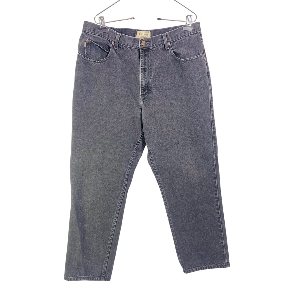 Vtg L.L. Bean Classic Fit Jeans Men's 38x30 Black Preppy‎ Outdoors